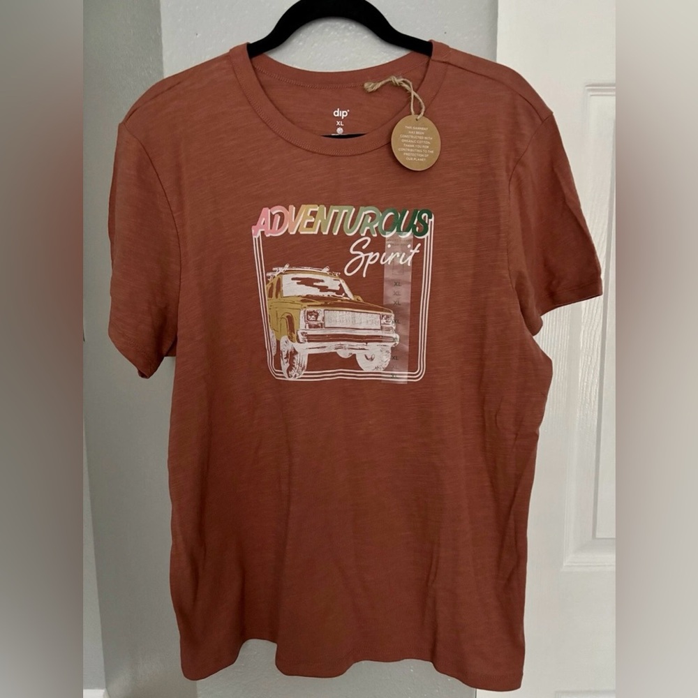 Dip Adventurous Spirit Graphic T‑Shirt - Rust size XL Organic Cotton